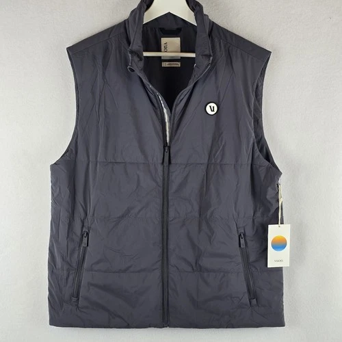 $158 Vuori Echo Insulated Vest 2.0 Mens Large Moonlight Grey Gray V587 NWT NEW - product listing photo