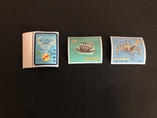 Ryukyu Islands Stamps, Singles. Scott # 134, 174, and 177, MNH