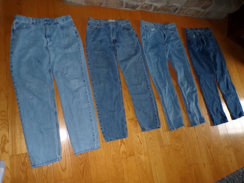 4 pairs Levi Strauss 550 Denim Jeans Mens Size 36x36 Made in USA Used Good
