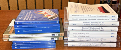 Lot of 5 Great Courses: Mathematical Decision, Data Einstein's Relativity, Ideas