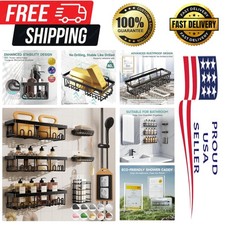 Shower Caddy 6-Pack, Advanced Rustproof Design, No Drilling Adhesive Shelves,...