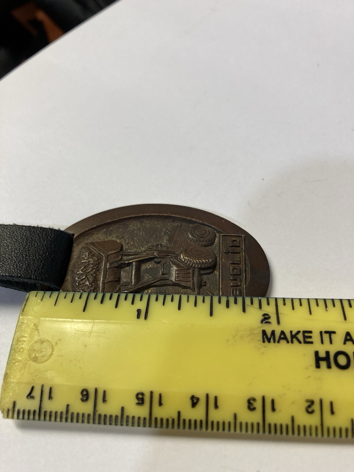 Antique Euclid Pivot Steer Solid Brass Watch Fob … - image 6