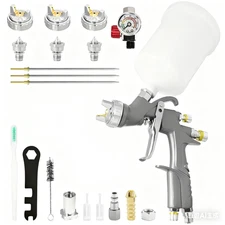 Disposable Paint Spray Gun Cup System Kit – 21oz (600ml)  50 Pcs Liners and Lids