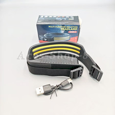 3COB LED Headlamp USB Rechargeable NEW Headlight Bar Head Band Torch Work Light