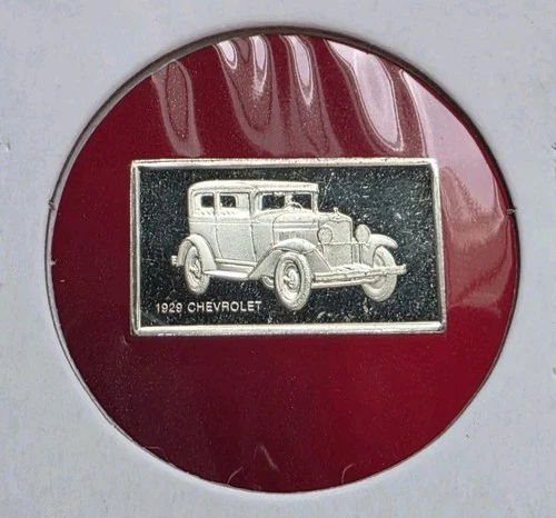 Vintage 1929 Chevrolet Car - 1.6 Gram .925 Sterling Silver Mini Bar Proof Ingot