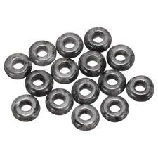 15pcs Natural Stone Beads 5x10mm Loose Necklace Craft Bead, Bright Black