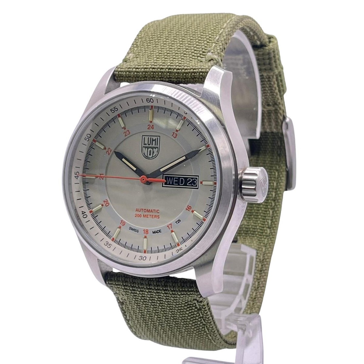 Luminox Atacama Field 44mm Steel Beige Dial Mens Automatic Watch