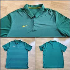 Nike Dri-Fit Stripe Standard-Fit Golf Polo 908412-345 Mens XL Green