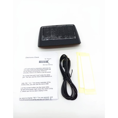Car Clock Thermometer Solar Powered USB Digital Time Temperature Meter Dashboard - Picture 20 of 20