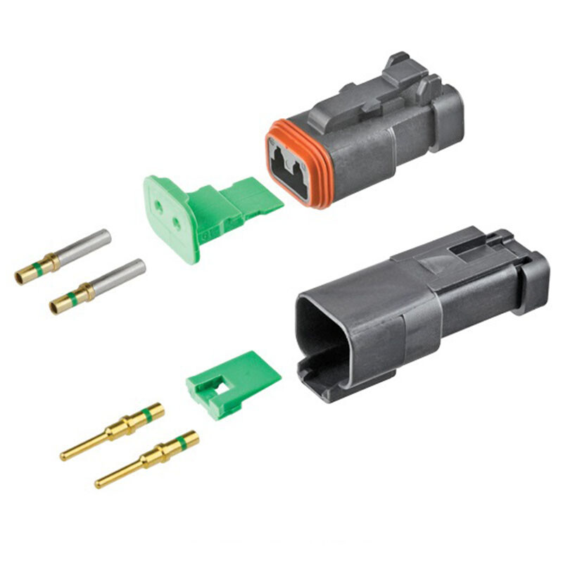 Deutsch 2 Pin CAT Spec Connector Kit Gold Contacts (DT2-4-CAT) DT