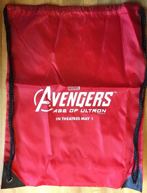 RARE Disney Cast Member MARVEL Avengers Age of Ultron Flat Drawstring Knapsack