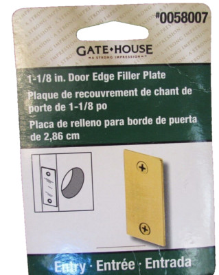 Gatehouse 1-1/8'' Door Edge Filler Plate #0058007 Brass #U9497-L Entry