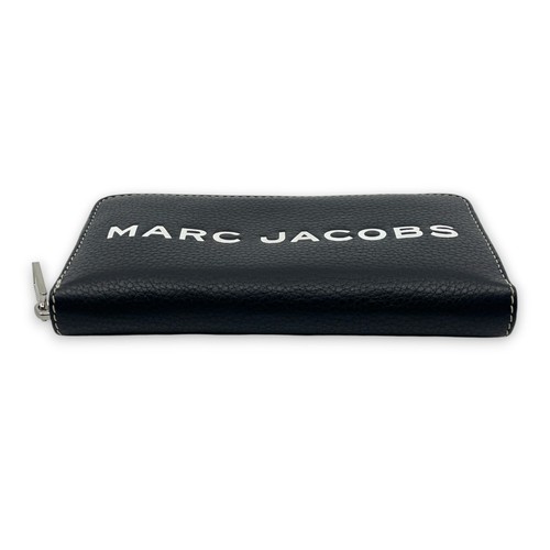 Marc Jacobs Black Leather Zip-Around Wallet with Logo & Barcode Print - Picture 13 of 16