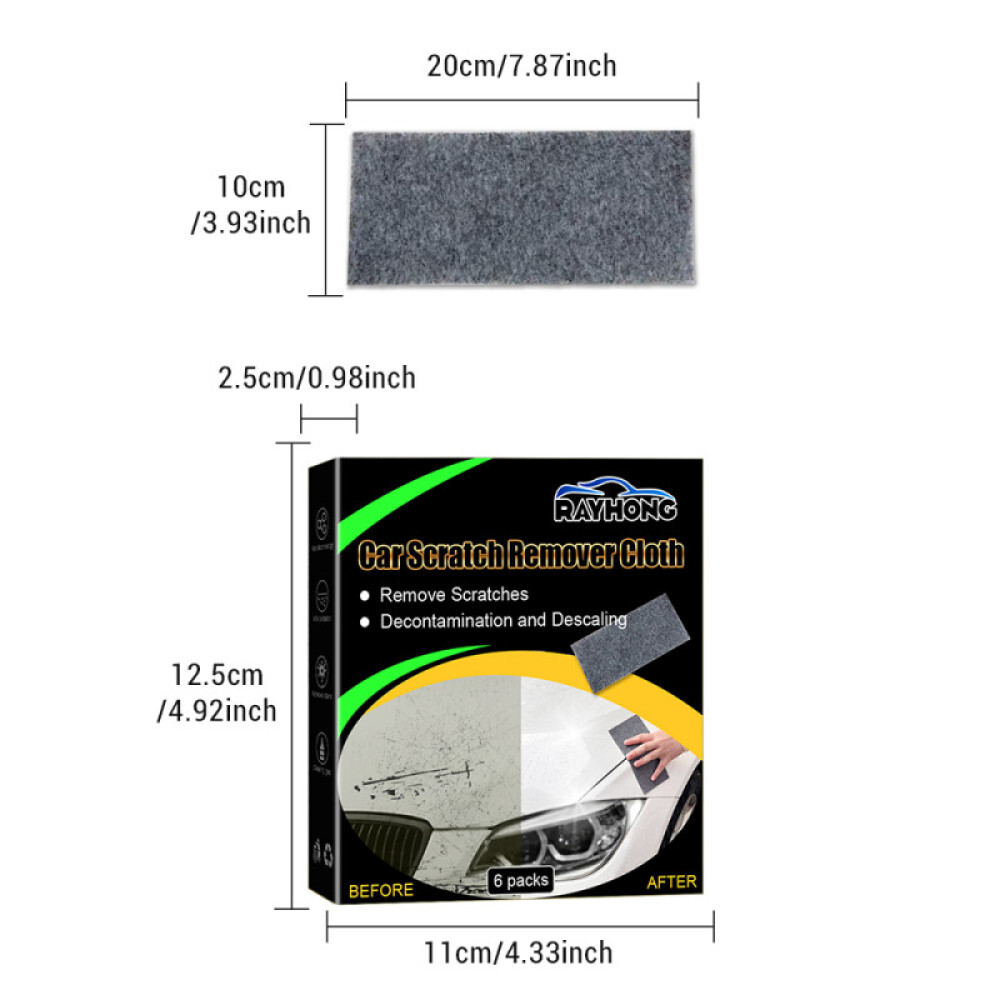306Pack Nano Sparkle Cloth Car Scratch Repair Cloth Nano Magic Cloth