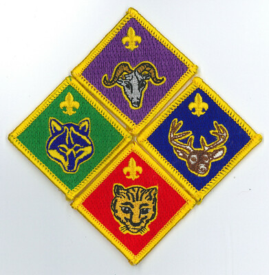 CUB SCOUT Rank Award Patch SET (total 4 