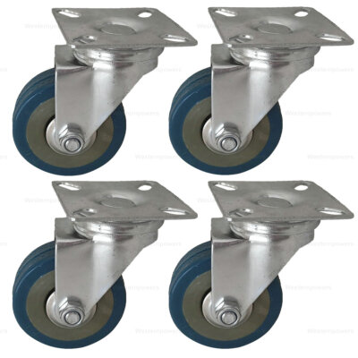 #ad 4 Pack 2#x27;#x27; Caster Wheels Swivel Plate Casters PVC $13.69