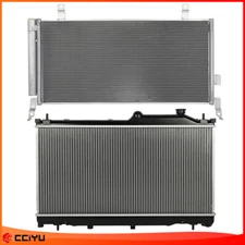Assembly Aluminum Radiator & Condenser For 13-20 Ford Fusion 13-17 Lincoln MKZ