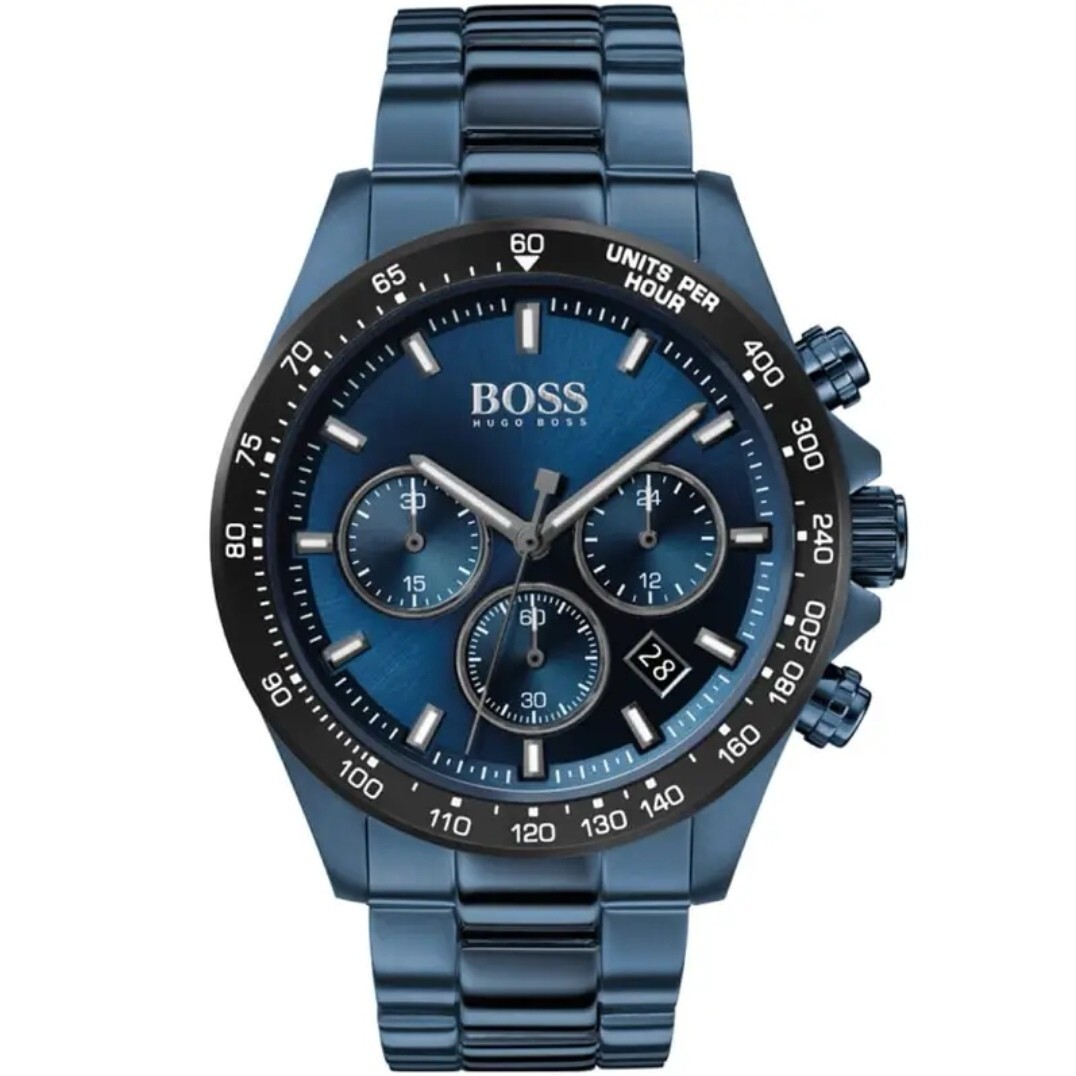HUGO BOSS MEN'S CHRONOGRAPH SPORT WATCH STAINLESS STEEL STRAP HERO