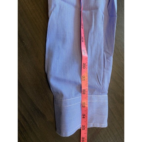 Polo Ralph Lauren Andrew vintage camicia uomo XL 17 35 blu righe preppy old money - Foto 12 di 12
