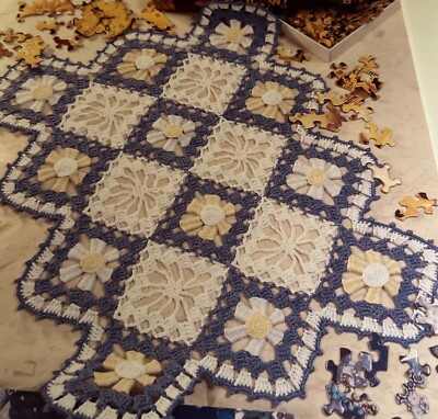 CROCHET  ~  Spiderwebs Amount The Daises Doily  ~ PATTERN ~