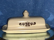Vintage PFALTZGRAFF Village Butter Margarine Covered Holder Lidded RARE ❤️sj3j7
