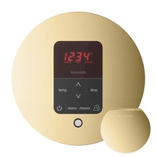 Mr Steam iTempoPlus  Round Steam Shower Control in Polished Brass