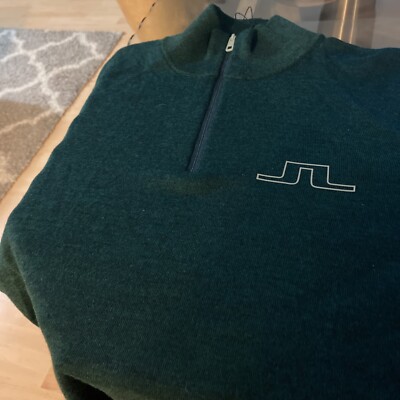J Lindeberg Men's Max Zipped Golf Sweater GMKW04725 M463 Green