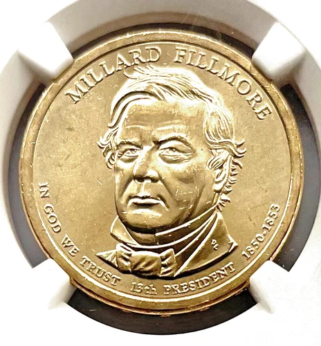 2010 D $1 Millard Fillmore Dollar NGC MS 64