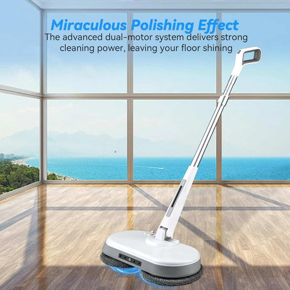 Cordless Electric Mop, Dual Motor Powerful Spin Mop 2000 mAh, Floor Polisher - Image 4 of 4