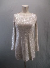 Art Class Size XL (14) Girls Long Sleeve Back Keyhole Short Sequined Dress 721