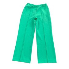 Vintage 70s Christenfeld Of California High Waist Pants 18 Bright Green Trouser