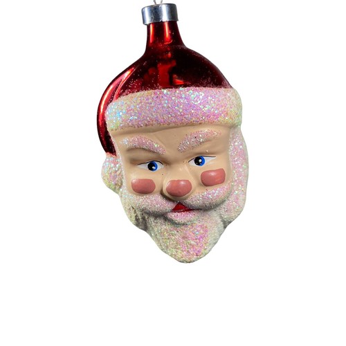 Juego de 3 vidrios de Navidad vintage Bradford Trimmeries Santa Claus - Imagen 4 de 5
