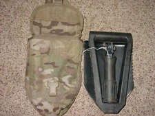 Military USMC GERBER 2000 Entrenching E TOOL Trifold Shovel w Multicam COVER