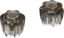 Dura Faucet Smoked Hot Cold Knobs Classic Acrylic Faucet Hardware 1.9 Inch