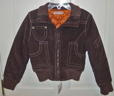 OUTERWEAR GIRLS DK BROWN CORDUROY JACKET SIZE 10 NEW WITH TAGS