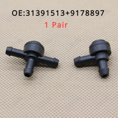 1Pair Windshield Washer T+L-Shaped Connector Valve 31391513 & 9178897 ...