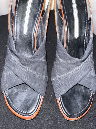 Donald J. Pliner Peep Toe Sling Back Cuban Heel Mix Tones Size 10M Woman's - Picture 3 of 14