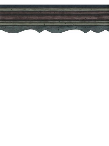 COUNTRY WOOD LOOK BLUE, GRAY AND PURPLE SCULPTURED WALLPAPER BORDER