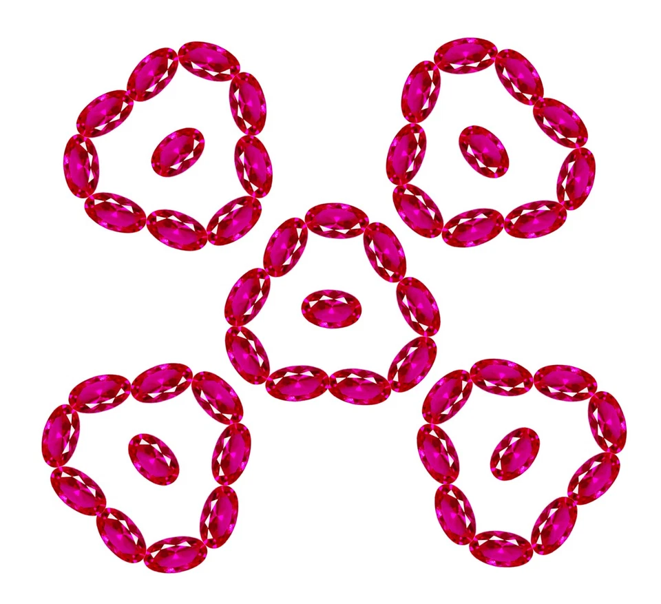 8x6mm Natural Red Ruby 50 Pcs Lot Certified Loose Gemstone Oval Cut Gems A276 - Image 3 of 4