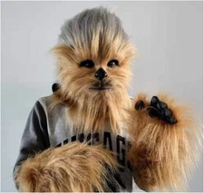 Chewbacca Mask Ape Cosplay Helmet Full Head Latex Flexible Helmet Halloween Cost