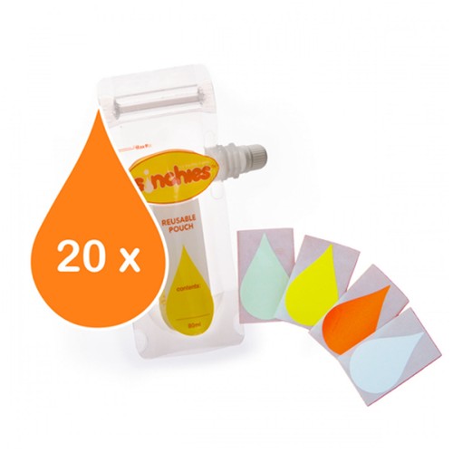 NEW Sinchies Waterproof Pouch Labels Colour Coded Accessories Stickers 20 Pack