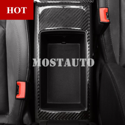 For Audi A3 S3 Carbon Fiber Console Armrest Storage Box Frame Cover 2014-2019