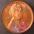 1935 S LINCOLN CENT-BEAUTIFUL TONING- BU FRESH FROM ORIGINAL ROLL-LOT AA-8225