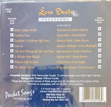 1156 DUETS POCKET SONGS KARAOKE CDG DISC