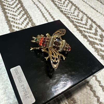Joan Rivers Rhinestone Bumble Bee Pin Crystal Jeweled Insect Hornet Wasp Brooch