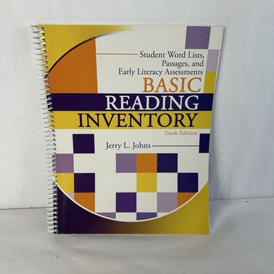Student Book Basic Reading Inventory Grades 2-12 Jerry L John Tenth Edition 2008