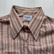 Vintage 70s Century Van Heusen Button Up Dress Shirt Size Large