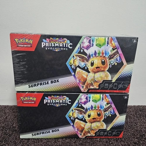 2 X Pokemon TCG Scarlet & Violet Prismatic Evolutions Surprise Box