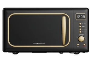 Frigidaire, 0.7 Cu. Ft. Rétro Four micro-ondes de comptoir, Or noir EMW788RETRO