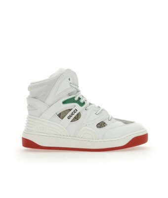 $700 NIB, GUCCI GG SUPREME BASKET LOGO HIGHTOP SNEAKERS BOYS SZ 31 US 13 13.5